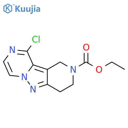 ethyl 3-chloro-4,7,8,12-tetraazatricyclo[7.4.0.02,?]trideca-1,3,5,8-tetraene-12-carboxylate structure