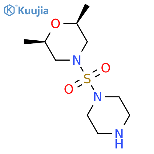 Morpholine, 2,6-dimethyl-4-(1-piperazinylsulfonyl)-, (2R,6S)-rel- structure