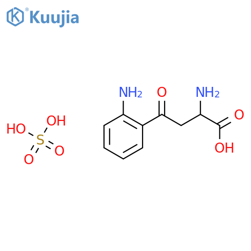 (R)-2-Amino-4-(2-aminophenyl)-4-oxobutanoic acid sulfuric acid (1:1) structure