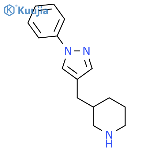 3-(1-phenyl-1H-pyrazol-4-yl)methylpiperidine structure