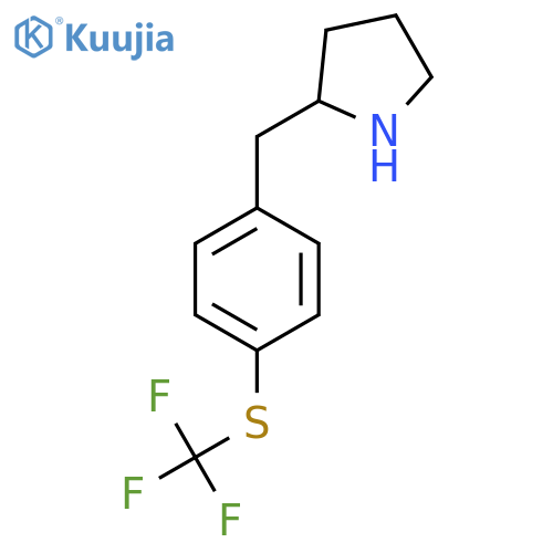 2-({4-(trifluoromethyl)sulfanylphenyl}methyl)pyrrolidine structure