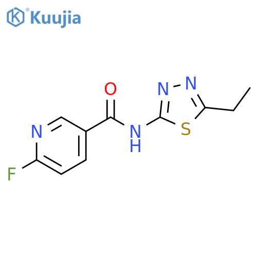 N-(5-ethyl-1,3,4-thiadiazol-2-yl)-6-fluoropyridine-3-carboxamide structure