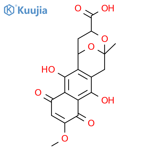 7,12-dihydroxy-10-methoxy-2-methyl-8,11-dioxo-1,4,5,6,8,11-hexahydro-2H-2,6-epoxynaphtho[2,3-d]oxocine-4-carboxylic acid structure