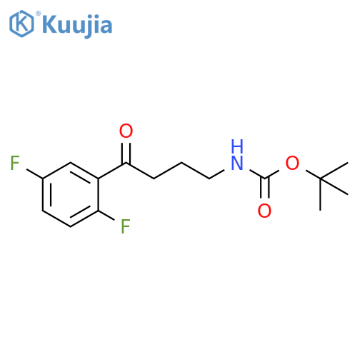 tert-butyl N-[4-(2,5-difluorophenyl)-4-oxo-butyl]carbamate structure