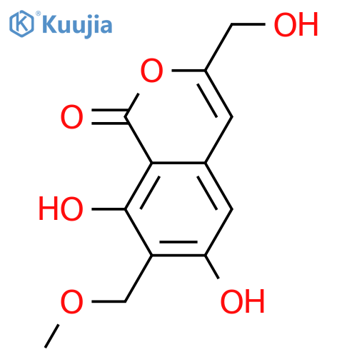 6,8-Dihydroxy-3,7-dimethyl-1H-2-benzopyran-1-one; 1''-Methoxy, 1'-hydroxy structure