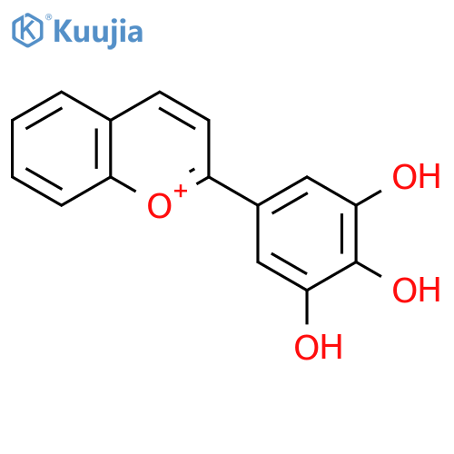 1-Benzopyrylium, 2-(3,4,5-trihydroxyphenyl)- structure