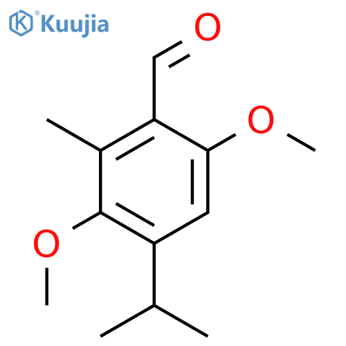 Benzaldehyde, 3,6-dimethoxy-2-methyl-4-(1-methylethyl)- structure