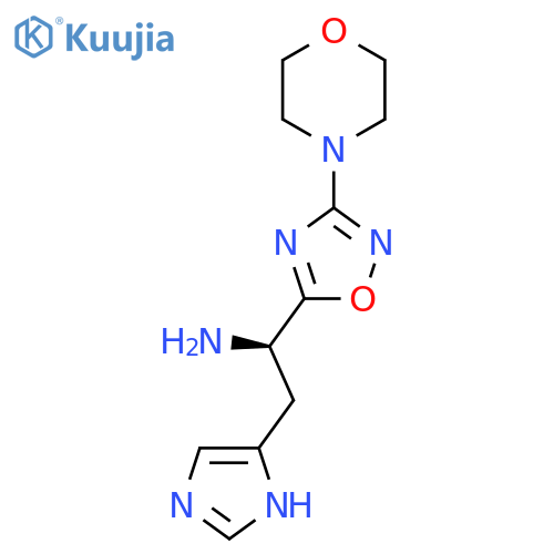 (1R)-2-(1H-imidazol-4-yl)-1-3-(morpholin-4-yl)-1,2,4-oxadiazol-5-ylethan-1-amine structure