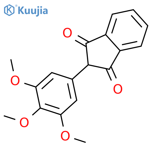 1H-Indene-1,3(2H)-dione,2-(3,4,5-trimethoxyphenyl)- structure