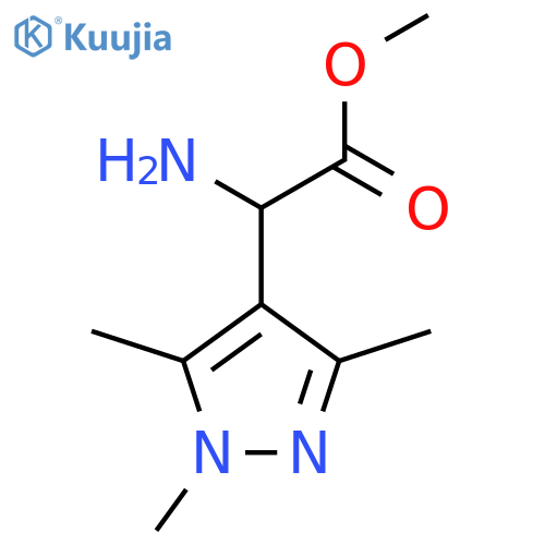 methyl 2-amino-2-(trimethyl-1H-pyrazol-4-yl)acetate structure