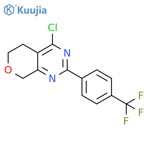 4-CHLORO-2-(4-(TRIFLUOROMETHYL)PHENYL)-6,8-DIHYDRO-5H-PYRANO[3,4-D]PYRIMIDINE structure