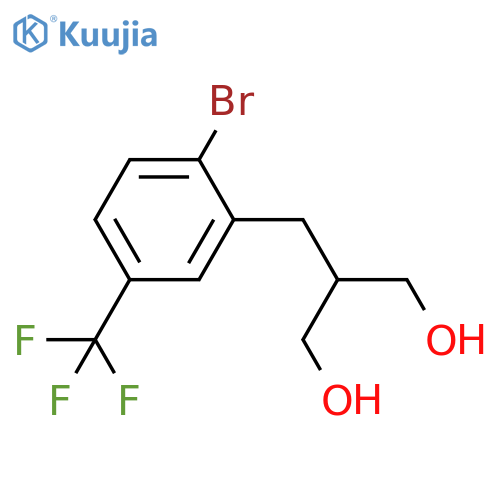 2-(2-Bromo-5-(trifluoromethyl)benzyl)propane-1,3-diol structure