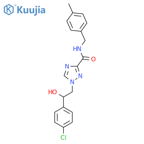 1-[2-(4-chlorophenyl)-2-hydroxyethyl]-N-(4-methylbenzyl)-1H-1,2,4-triazole-3-carboxamide structure