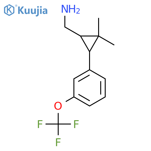 {2,2-dimethyl-3-3-(trifluoromethoxy)phenylcyclopropyl}methanamine structure