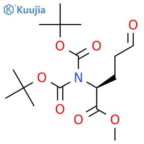 L-Norvaline,N,N-bis[(1,1-dimethylethoxy)carbonyl]-5-oxo-, methyl ester structure