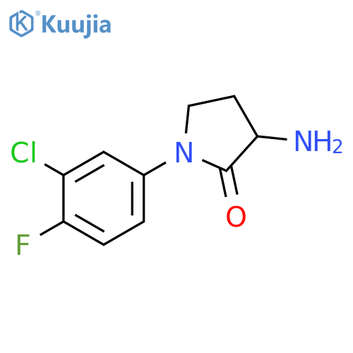 3-amino-1-(3-chloro-4-fluorophenyl)pyrrolidin-2-one structure