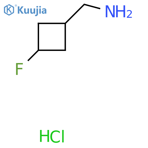 cis-(3-fluorocyclobutyl)methanamine;hydrochloride structure