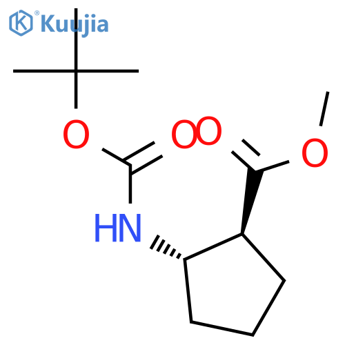 methyl (1S,2S)-2-(tert-butoxycarbonylamino)cyclopentanecarboxylate structure