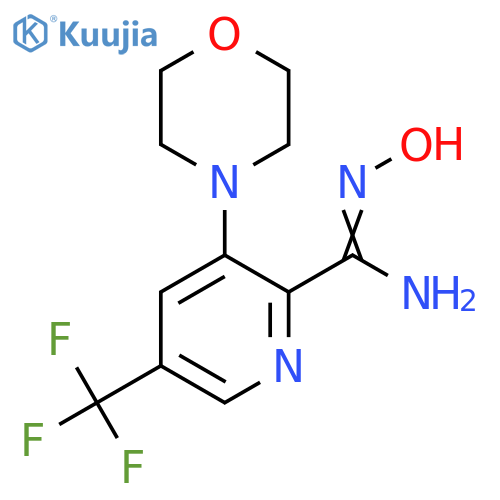 N'-Hydroxy-3-morpholin-4-yl-5-(trifluoromethyl)pyridine-2-carboximidamide structure