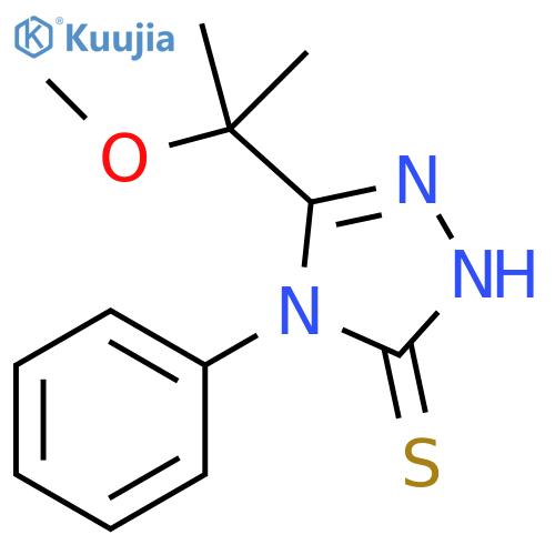 3H-1,2,4-Triazole-3-thione, 2,4-dihydro-5-(1-methoxy-1-methylethyl)-4-phenyl- structure