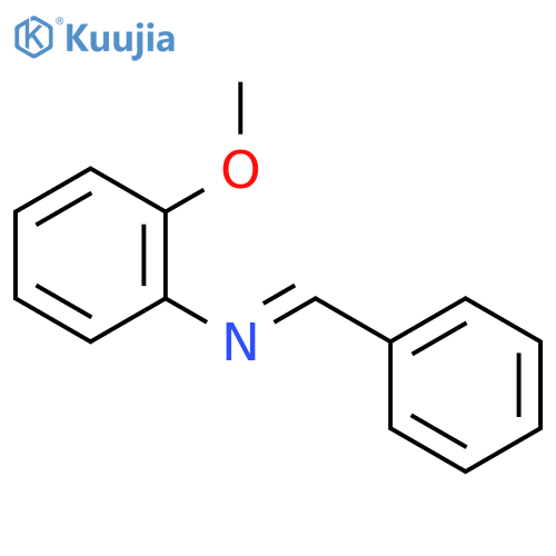 Benzenamine, 2-methoxy-N-(phenylmethylene)-, (E)- structure