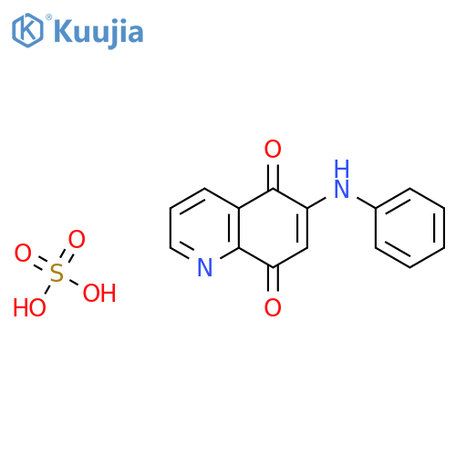 5,8-Quinolinedione, 6-(phenylamino)-, sulfate structure