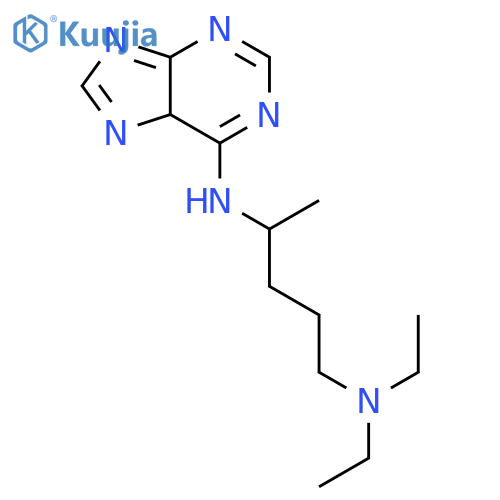 1-n,1-n-diethyl-4-n-(7h-purin-6-yl)pentane-1,4-diamine;hydrochloride structure