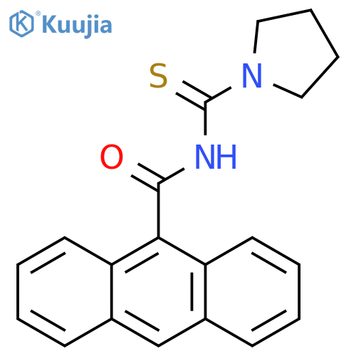 9-Anthracenecarboxamide, N-(1-pyrrolidinylthioxomethyl)- structure
