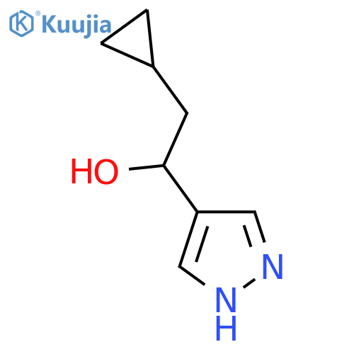 2-Cyclopropyl-1-(1H-pyrazol-4-yl)ethan-1-ol structure