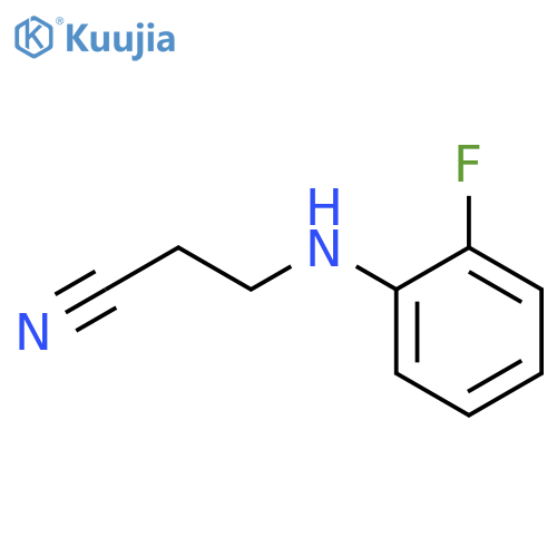 3-(2-fluorophenyl)aminopropanenitrile structure