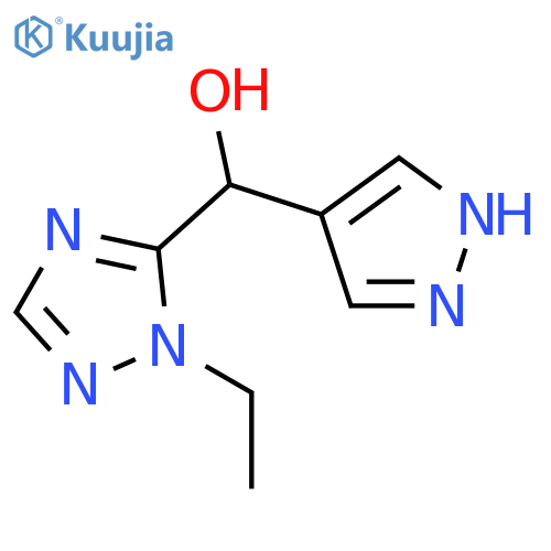 (1-ethyl-1H-1,2,4-triazol-5-yl)(1H-pyrazol-4-yl)methanol structure