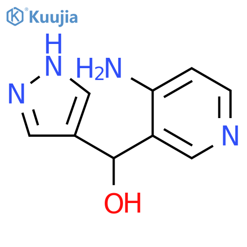 (4-aminopyridin-3-yl)(1H-pyrazol-4-yl)methanol structure