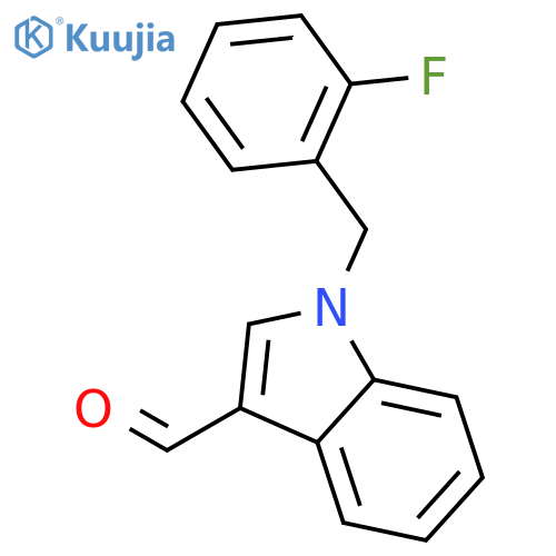 1-[(2-fluorophenyl)methyl]-1H-indole-3-carbaldehyde structure