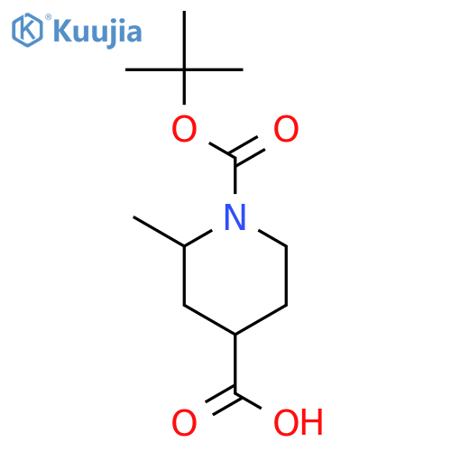 1-tert-butoxycarbonyl-2-methyl-piperidine-4-carboxylic acid structure