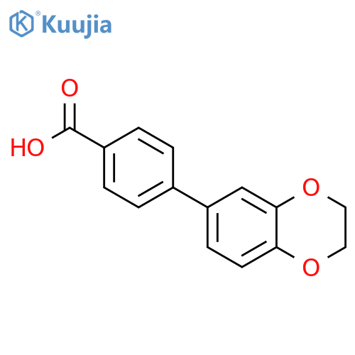 Benzoic acid,4-(2,3-dihydro-1,4-benzodioxin-6-yl)- structure