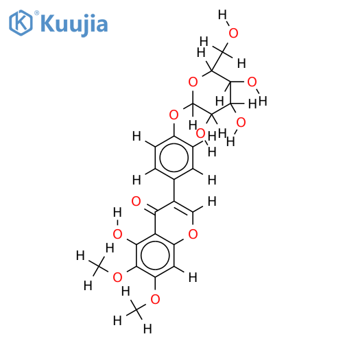 6,7-Di-Me ether,4'-O-beta-D-galactopyranoside-4',5,6,7-Tetrahydroxyisoflavone structure