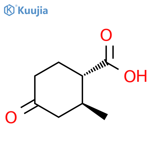 (1S,2S)-2-methyl-4-oxo-cyclohexanecarboxylic acid structure