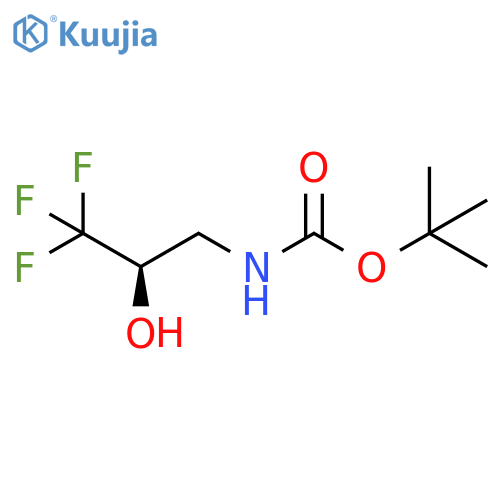 tert-butyl N-(2R)-3,3,3-trifluoro-2-hydroxypropylcarbamate structure