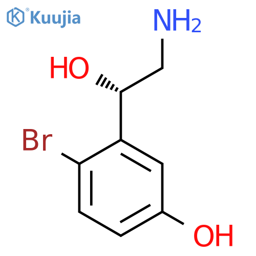 3-(1S)-2-amino-1-hydroxyethyl-4-bromophenol structure