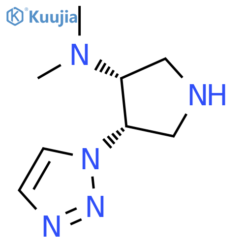rac-(3R,4S)-N,N-dimethyl-4-(1H-1,2,3-triazol-1-yl)pyrrolidin-3-amine structure
