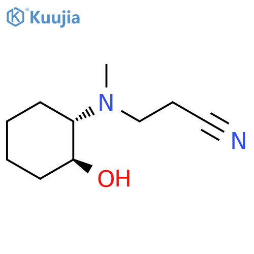 3-{trans-2-hydroxycyclohexyl(methyl)amino}propanenitrile structure