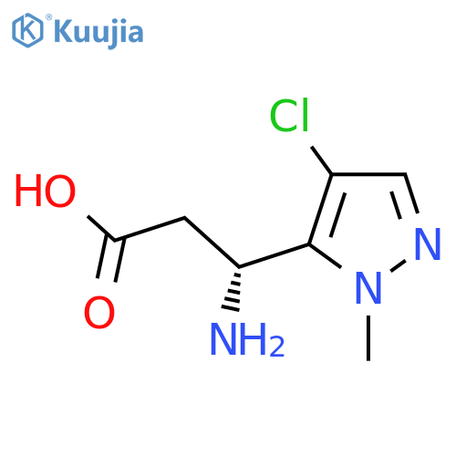 (3R)-3-Amino-3-(4-chloro-1-methyl-1H-pyrazol-5-yl)propanoic acid structure