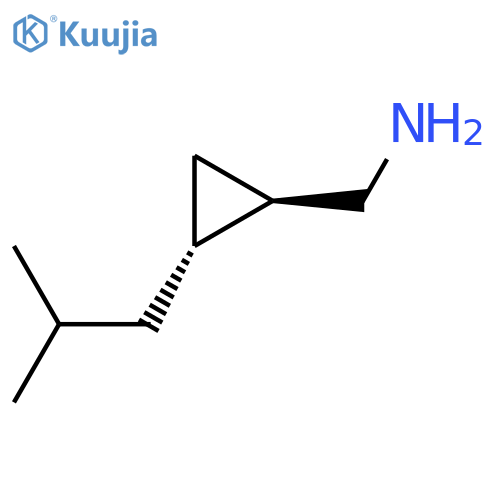 rac-(1R,2R)-2-(2-methylpropyl)cyclopropylmethanamine structure