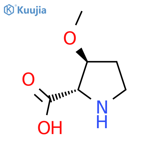 (2S,3S)-3-methoxypyrrolidine-2-carboxylic acid structure