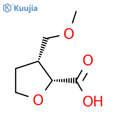 (2R,3R)-3-(methoxymethyl)oxolane-2-carboxylic acid structure