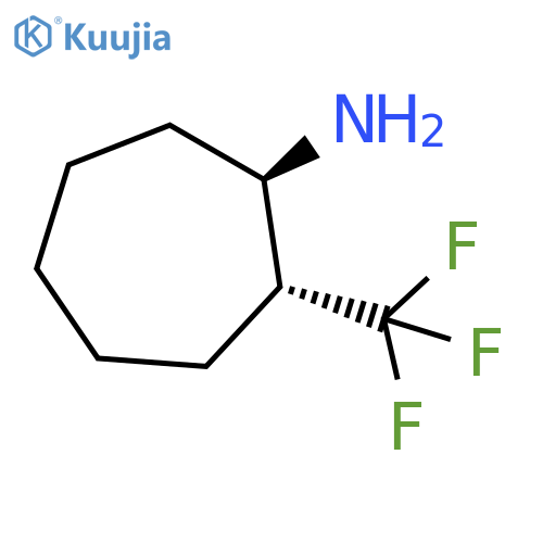 rac-(1R,2R)-2-(trifluoromethyl)cycloheptan-1-amine structure