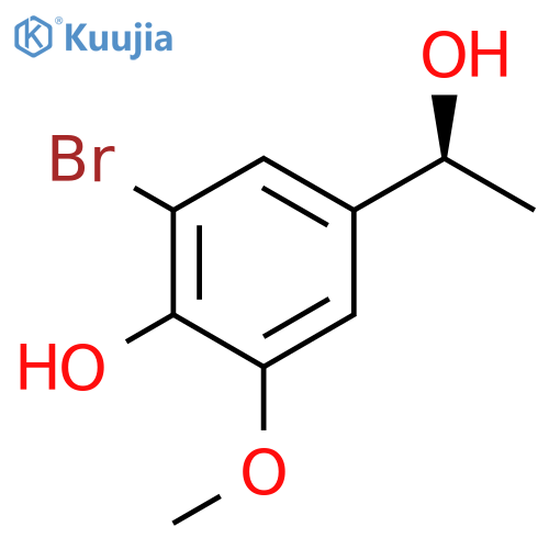 2-bromo-4-(1S)-1-hydroxyethyl-6-methoxyphenol structure