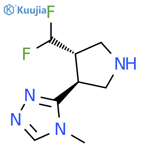 4H-1,2,4-Triazole, 3-[(3S,4S)-4-(difluoromethyl)-3-pyrrolidinyl]-4-methyl- structure