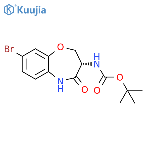 tert-butyl N-[(3S)-8-bromo-4-oxo-3,5-dihydro-2H-1,5-benzoxazepin-3-yl]carbamate structure