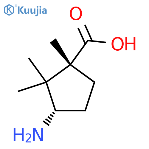 (1R,3S)-3-amino-1,2,2-trimethylcyclopentane-1-carboxylic acid structure